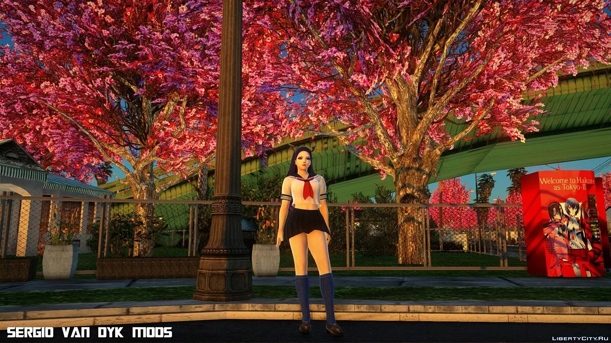 Белоснежка Sera в школьной форме из Overhit / GTA San Andreas