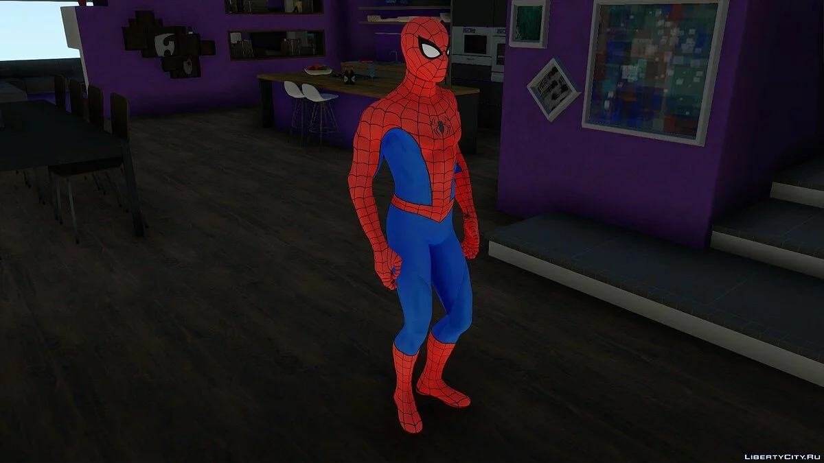 Человек-паук в классическом костюме PS4 Retexture / GTA San Andreas