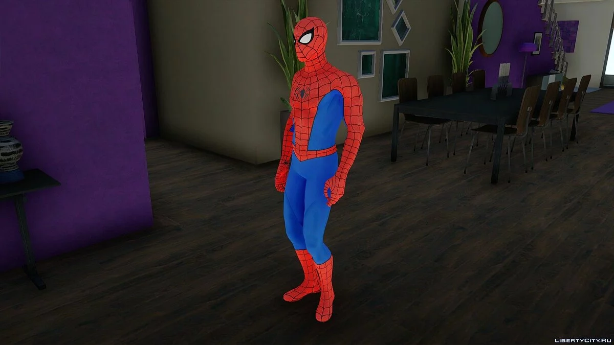 Человек-паук в классическом костюме PS4 Retexture / GTA San Andreas