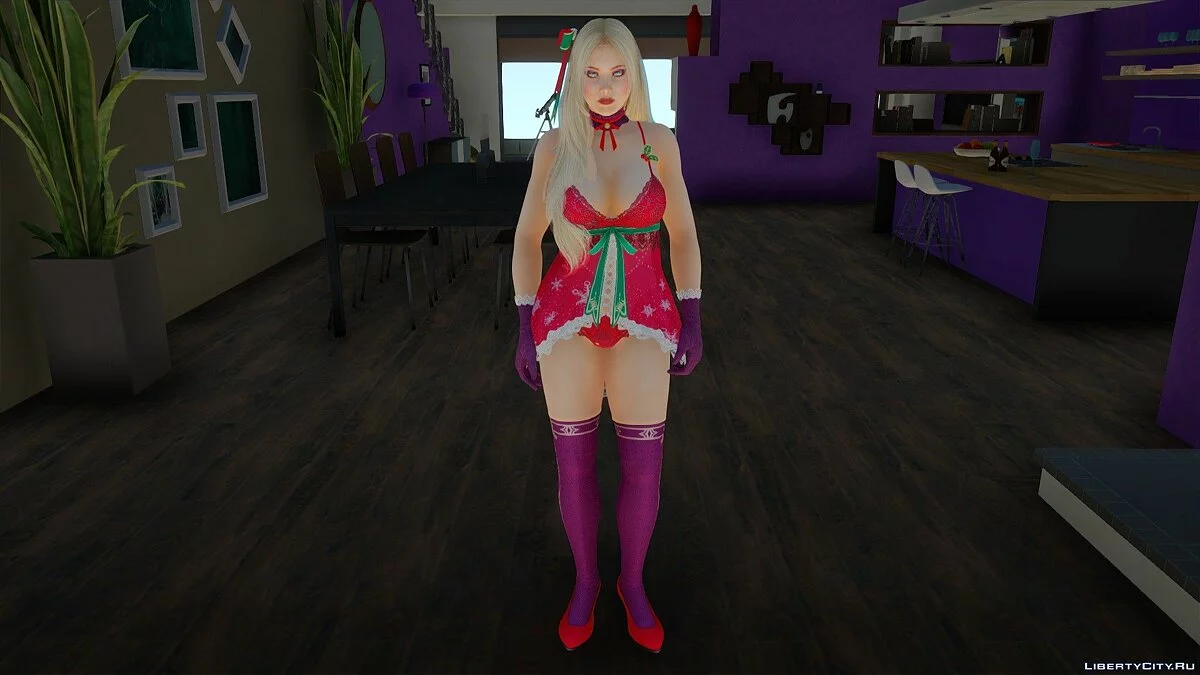 Хелена Дуглас в рождественской одежде / GTA San Andreas