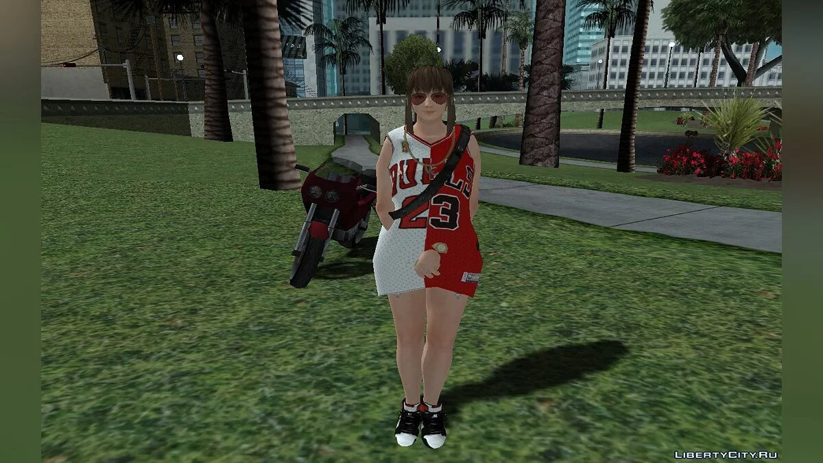 Хитоми в стильном наряде Chicago Bulls Ourstorys Jersey v2 / GTA San Andreas