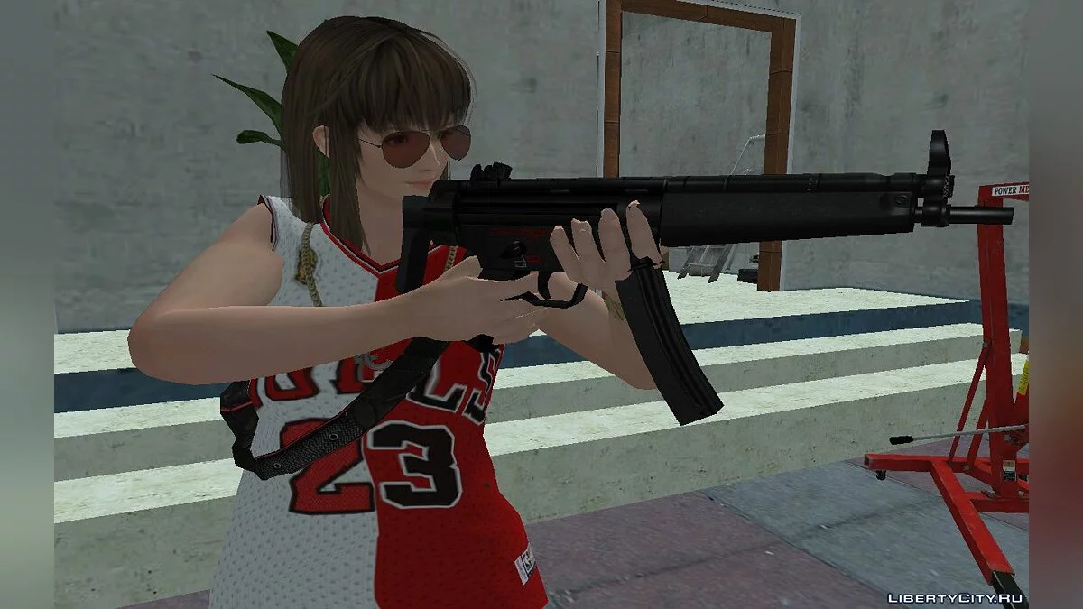 Хитоми в стильном наряде Chicago Bulls Ourstorys Jersey v2 / GTA San Andreas