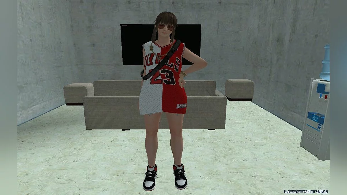 Хитоми в стильном наряде Chicago Bulls Ourstorys Jersey v2 / GTA San Andreas