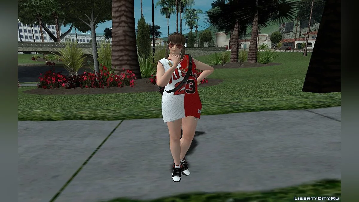 Хитоми в стильном наряде Chicago Bulls Ourstorys Jersey v2 / GTA San Andreas