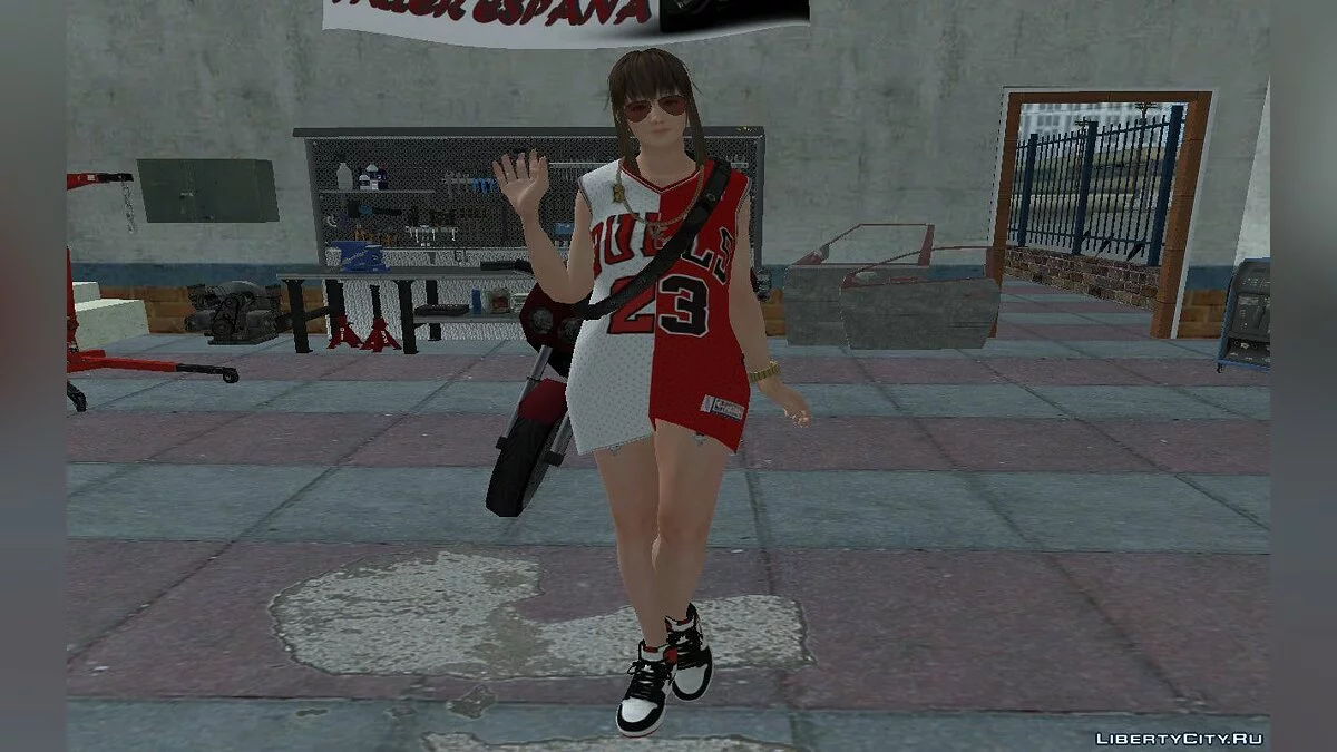 Хитоми в стильном наряде Chicago Bulls Ourstorys Jersey v2 / GTA San Andreas
