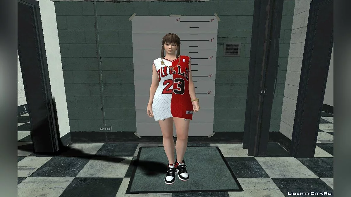 Хитоми в стильном наряде Chicago Bulls Ourstorys Jersey v2 / GTA San Andreas