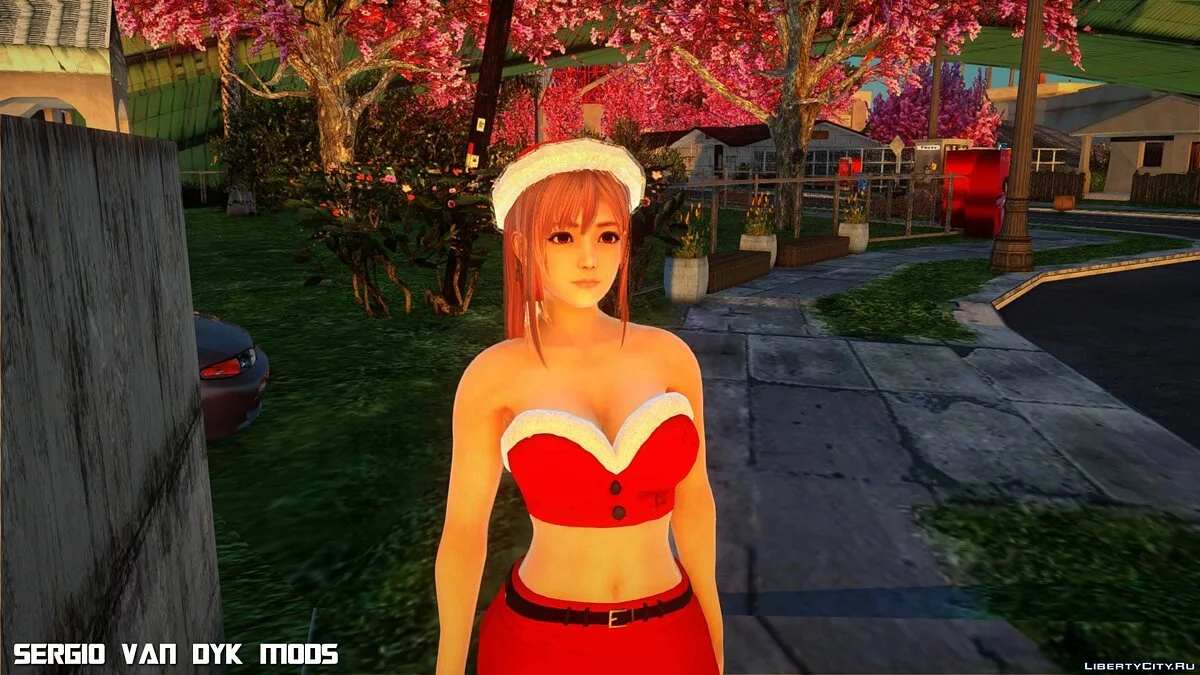 Хонока в рождественской одежде / GTA San Andreas