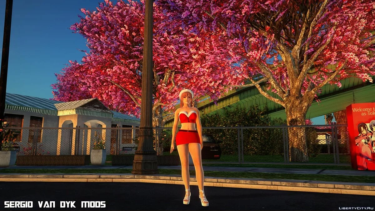Хонока в рождественской одежде / GTA San Andreas