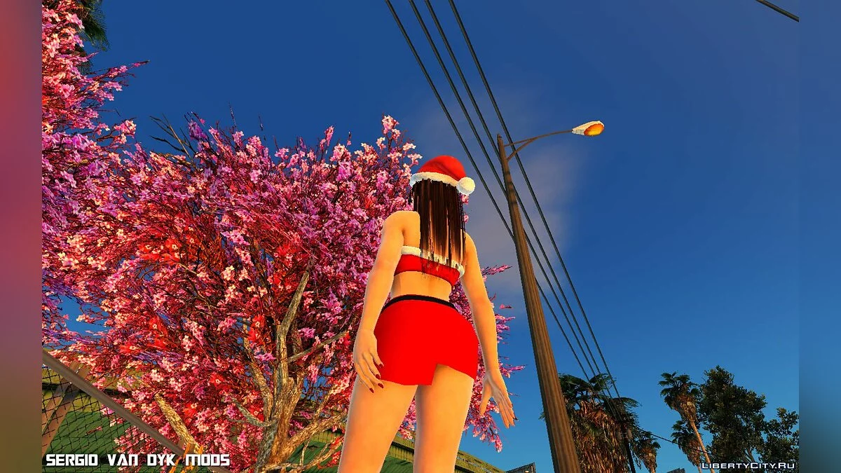 Лей-Фанг в рождественской одежде / GTA San Andreas