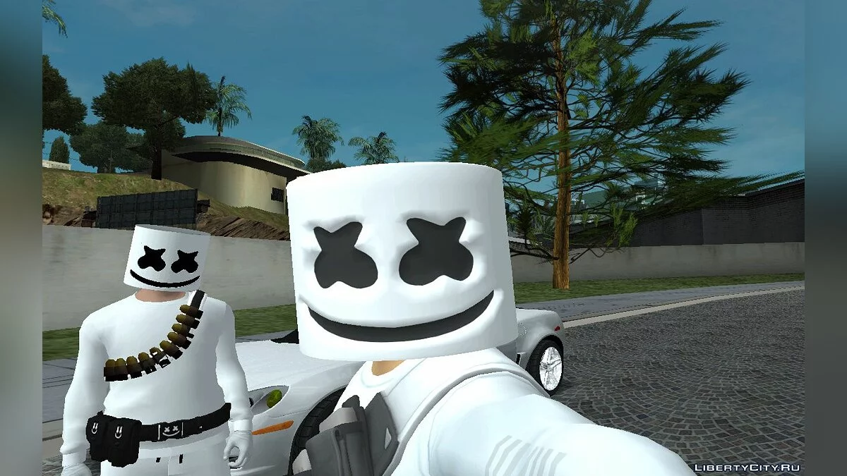 Marshmello из Фортнайт / GTA San Andreas