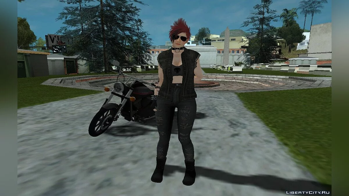 Мила в повседневном байкерском снаряжении  / GTA San Andreas