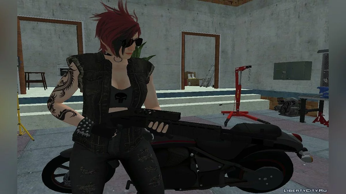 Мила в повседневном байкерском снаряжении  / GTA San Andreas