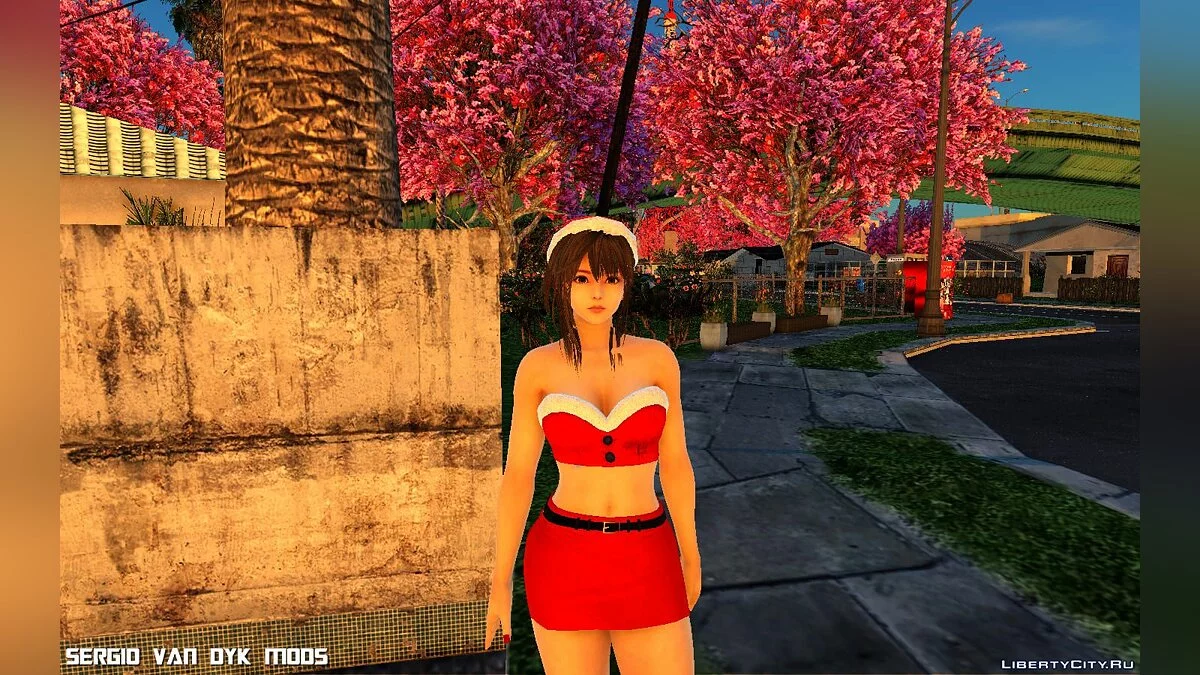 Мисаки в рождественской одежде / GTA San Andreas