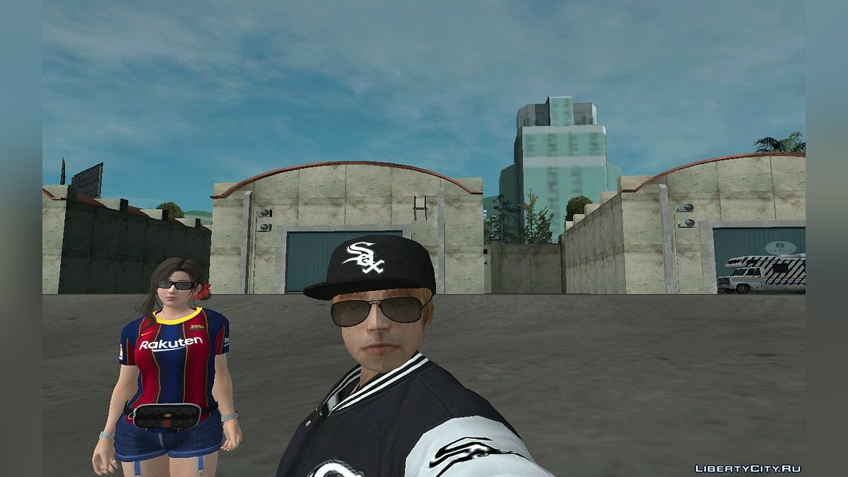 Скачать Мэккер в одежде Hotline White Sox Chicago v1 для GTA San Andreas