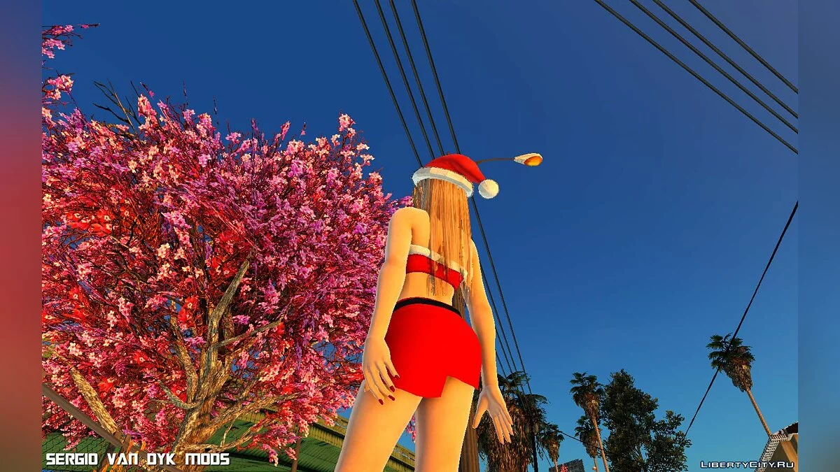Мэри Роуз в рождественской одежде / GTA San Andreas
