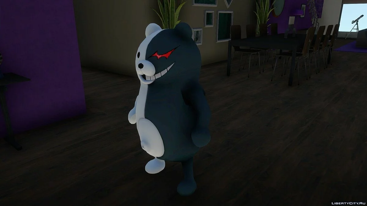 Монокума без когтей из Danganronpa: Trigger Happy Havoc / GTA San Andreas