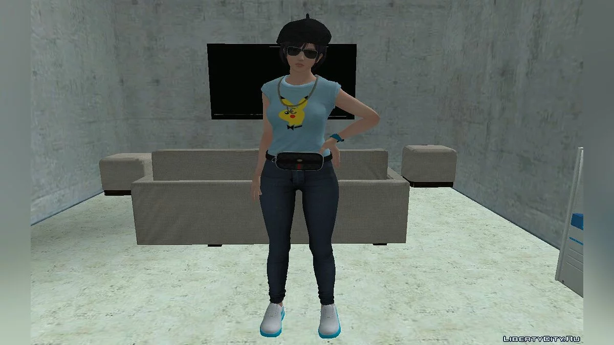 Нагиса в повседневной стильной одежде  / GTA San Andreas