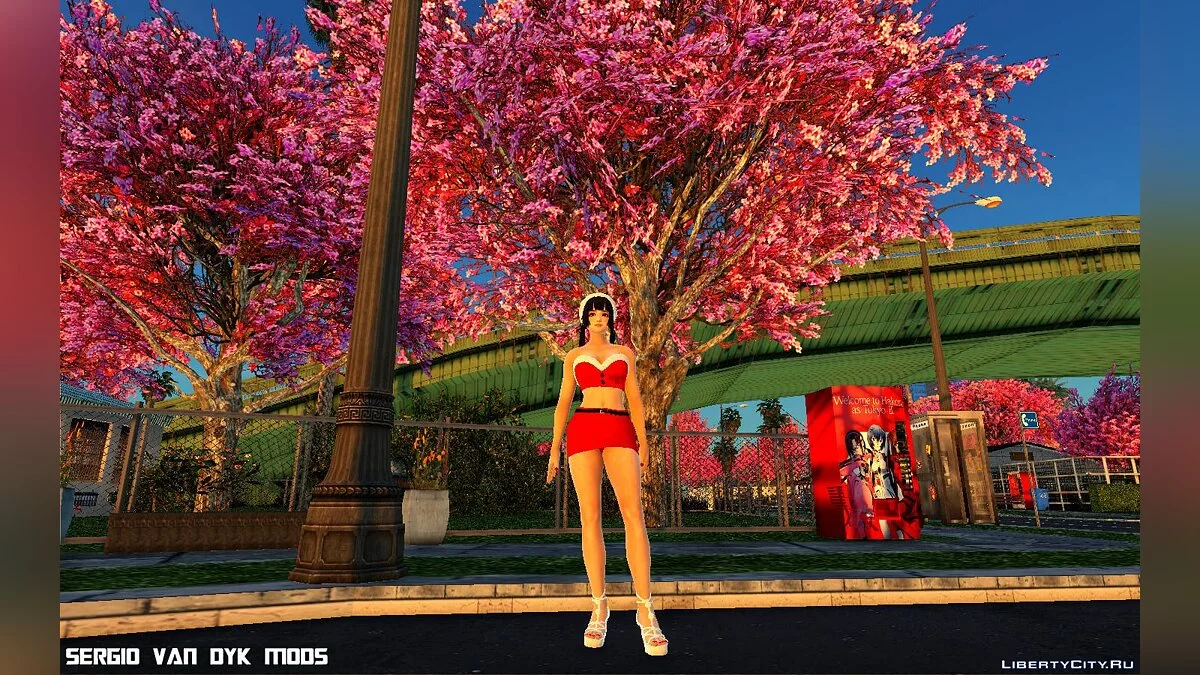 Наотора Ли в рождественской одежде / GTA San Andreas