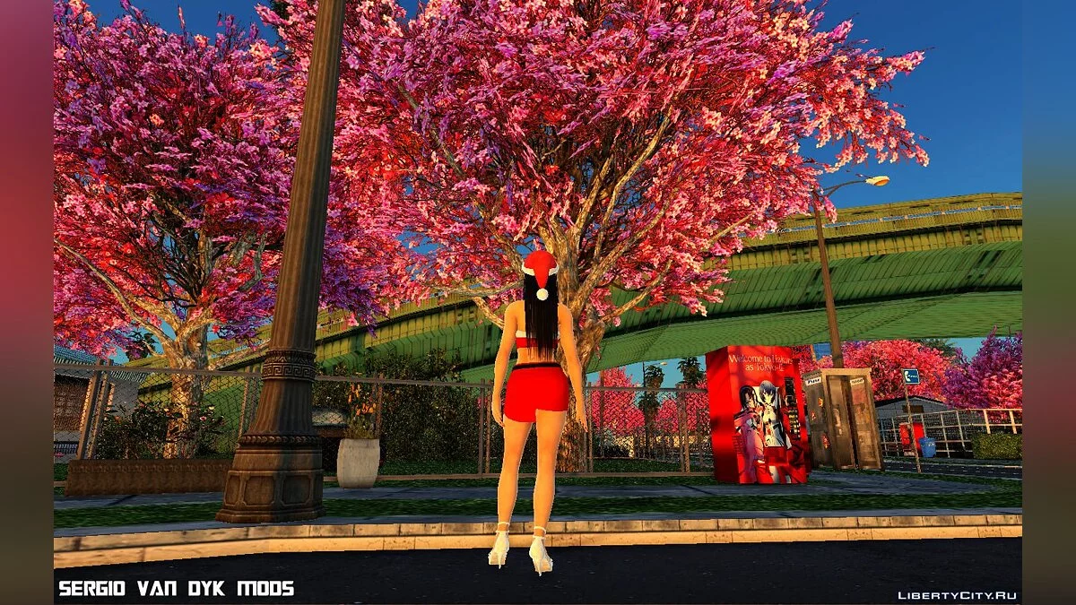 Наотора Ли в рождественской одежде / GTA San Andreas