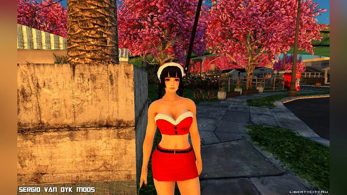 Наотора Ли в рождественской одежде / GTA San Andreas
