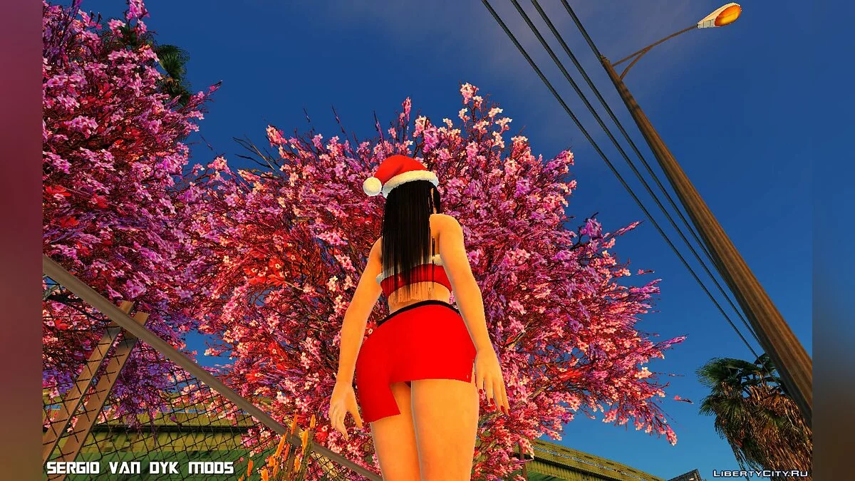 Наотора Ли в рождественской одежде / GTA San Andreas