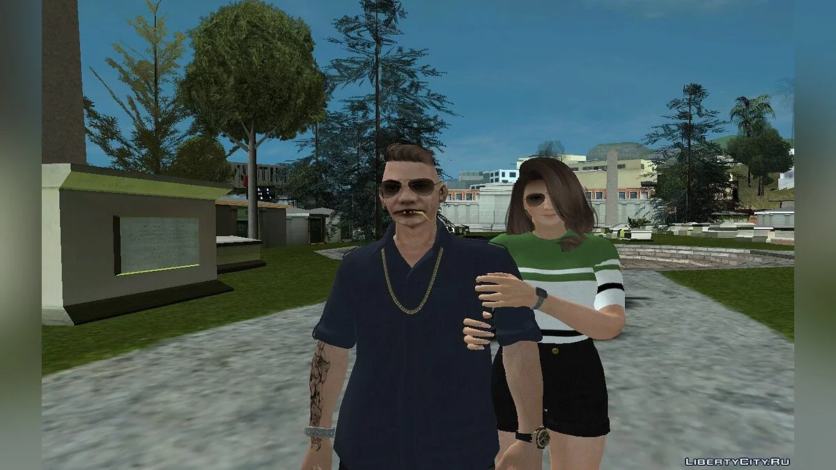 Новый  Cwmyhb1 в повседневной одежде и с новыми волосами V10 / GTA San Andreas