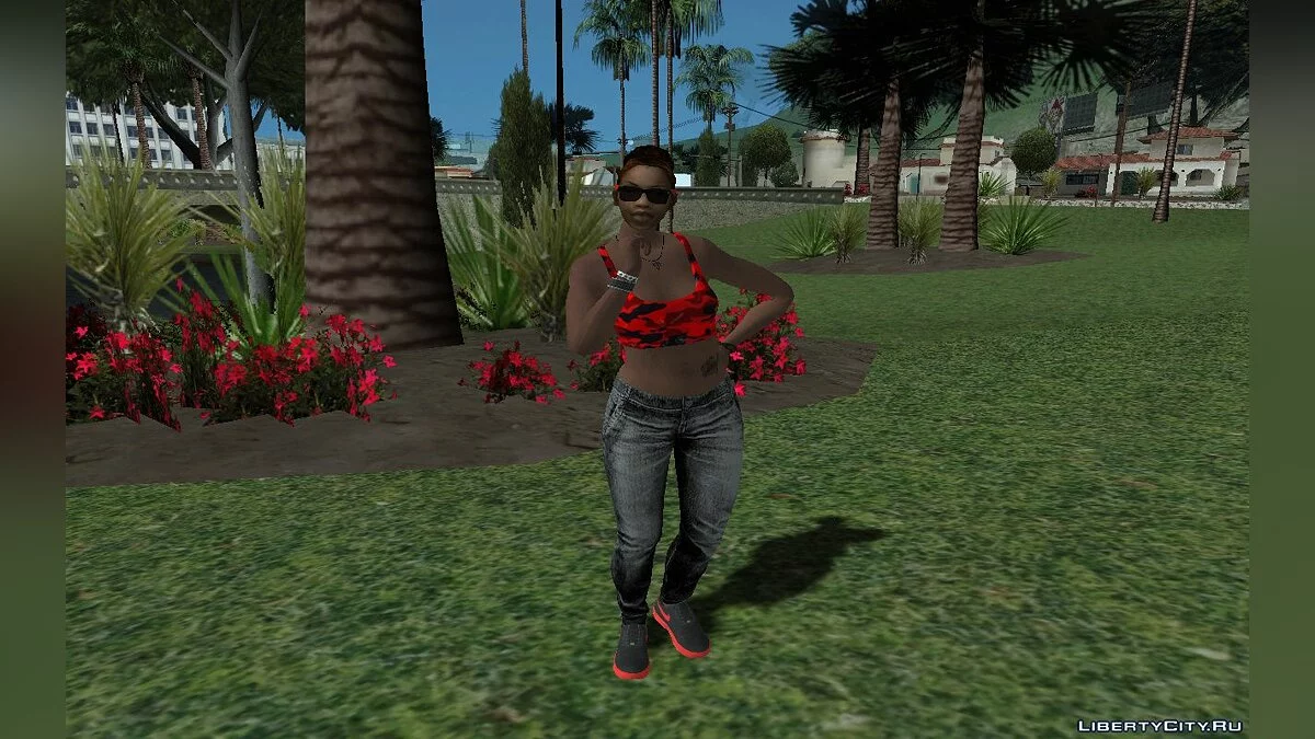 Новый скин Кендл в повседневной одежде V1 / GTA San Andreas