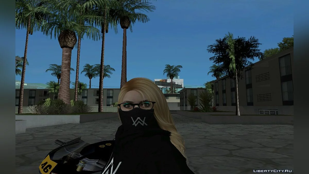 Рандомный скин девушки из GTA Online в наряде Алана Уокера / GTA San Andreas