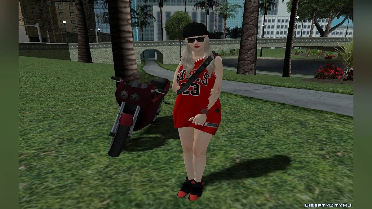 Рэйчел в одежде Chicago Bulls Ourstory's Jersey / GTA San Andreas