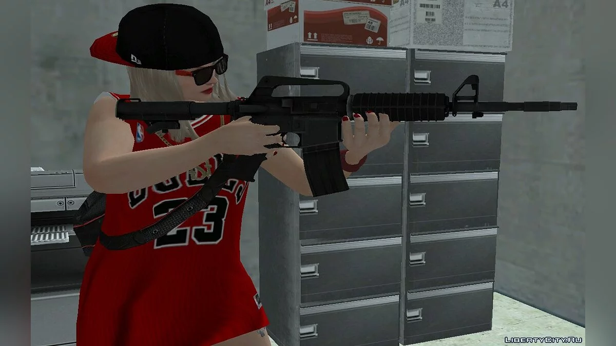 Рэйчел в одежде Chicago Bulls Ourstory's Jersey / GTA San Andreas