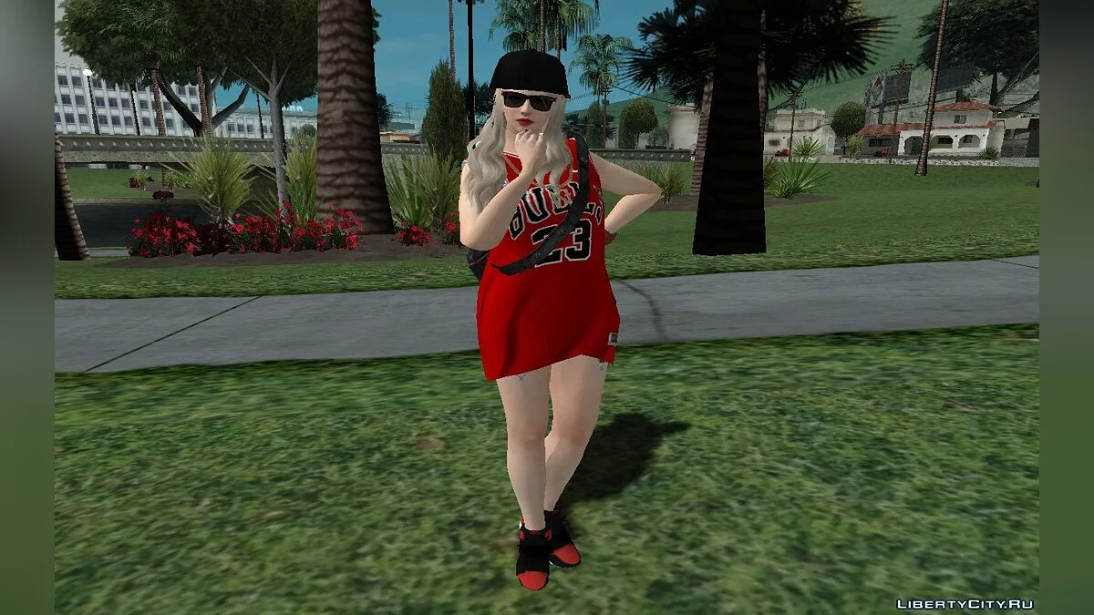 Рэйчел в одежде Chicago Bulls Ourstory's Jersey / GTA San Andreas