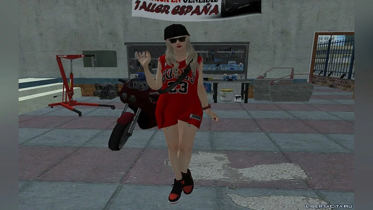 Рэйчел в одежде Chicago Bulls Ourstory's Jersey / GTA San Andreas