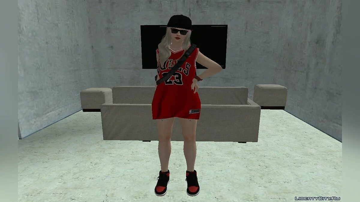 Рэйчел в одежде Chicago Bulls Ourstory's Jersey / GTA San Andreas