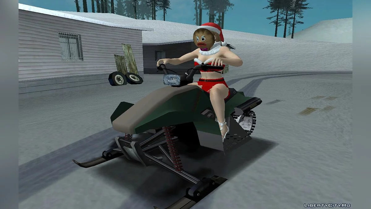 Сара Брайан в Рождественском наряде / GTA San Andreas