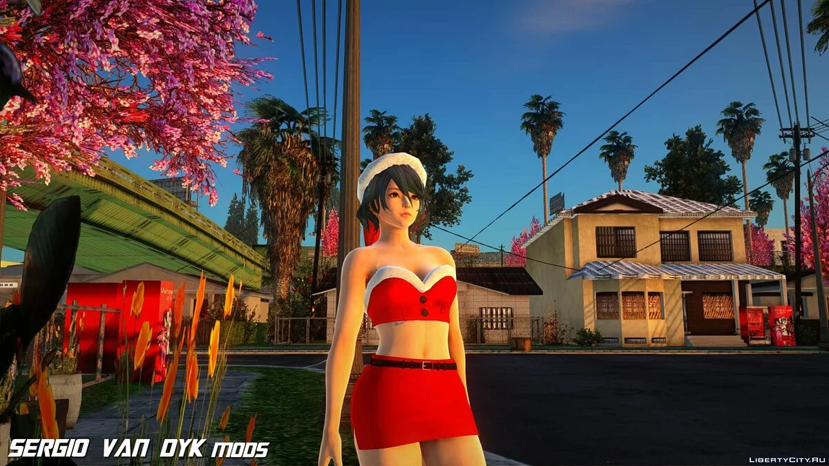 Тамаки в рождественской одежде / GTA San Andreas