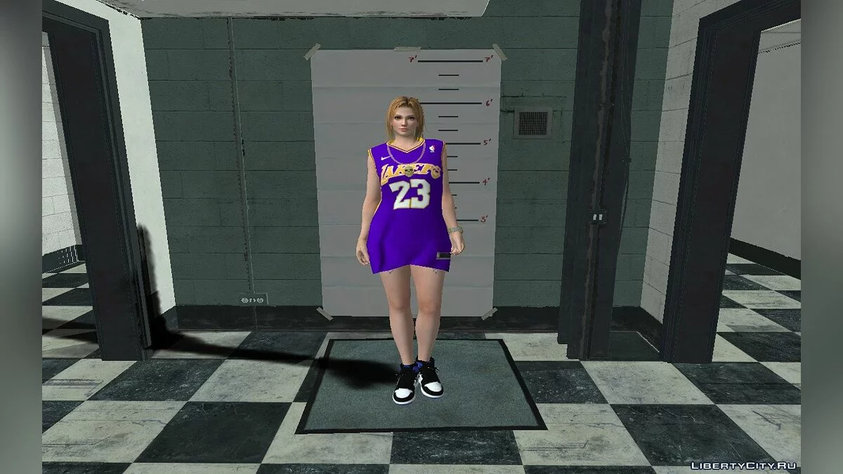 Тина Армстронг в наряде  Lakers Ourstorys Jersey v2 / GTA San Andreas
