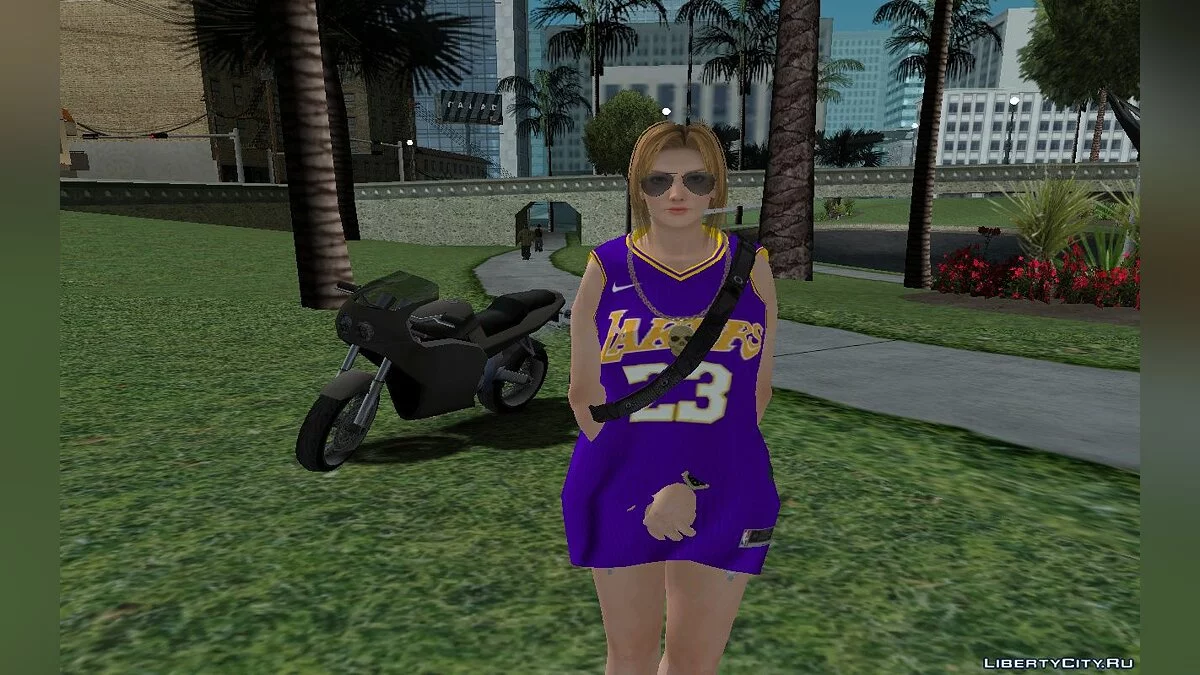 Тина Армстронг в наряде  Lakers Ourstorys Jersey v2 / GTA San Andreas