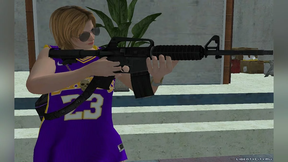 Тина Армстронг в наряде  Lakers Ourstorys Jersey v2 / GTA San Andreas