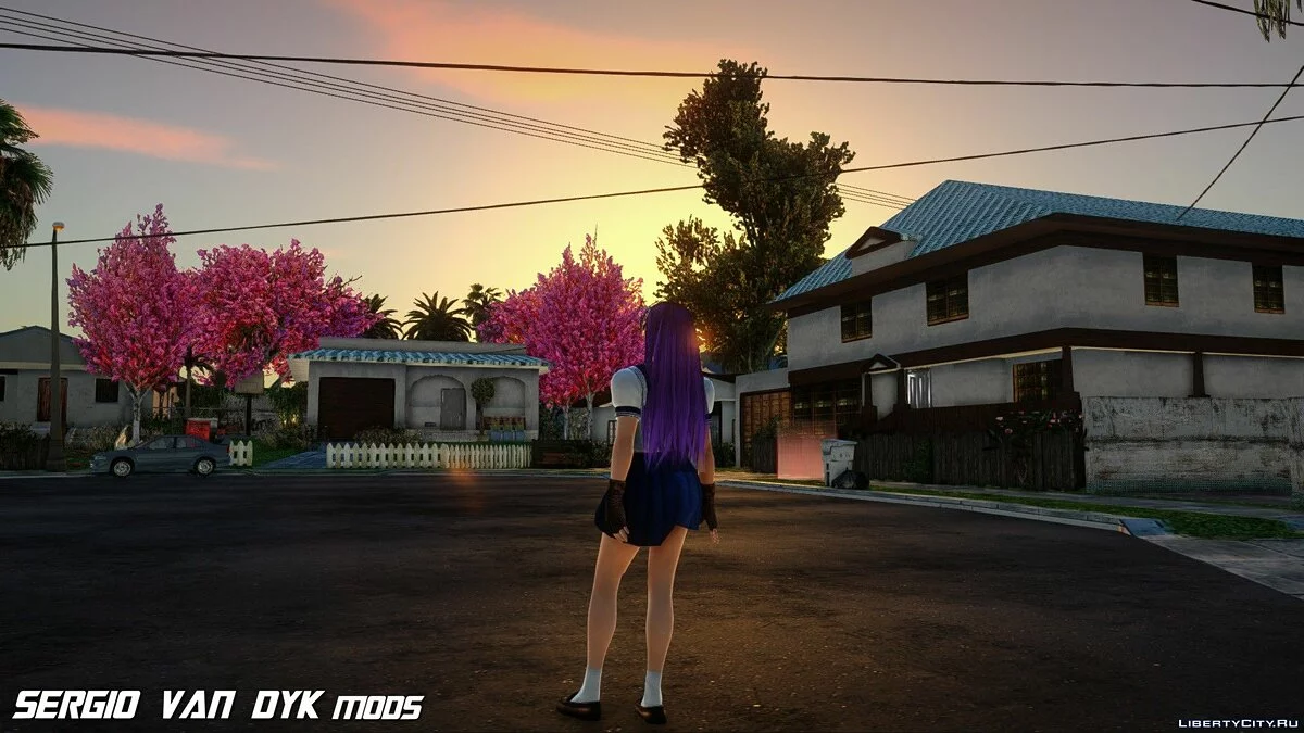 Афина Асамия в школьной форме из KOF / GTA San Andreas