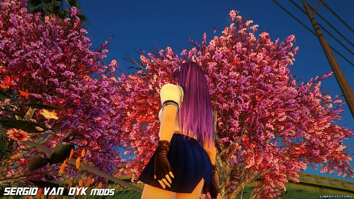 Афина Асамия в школьной форме из KOF / GTA San Andreas
