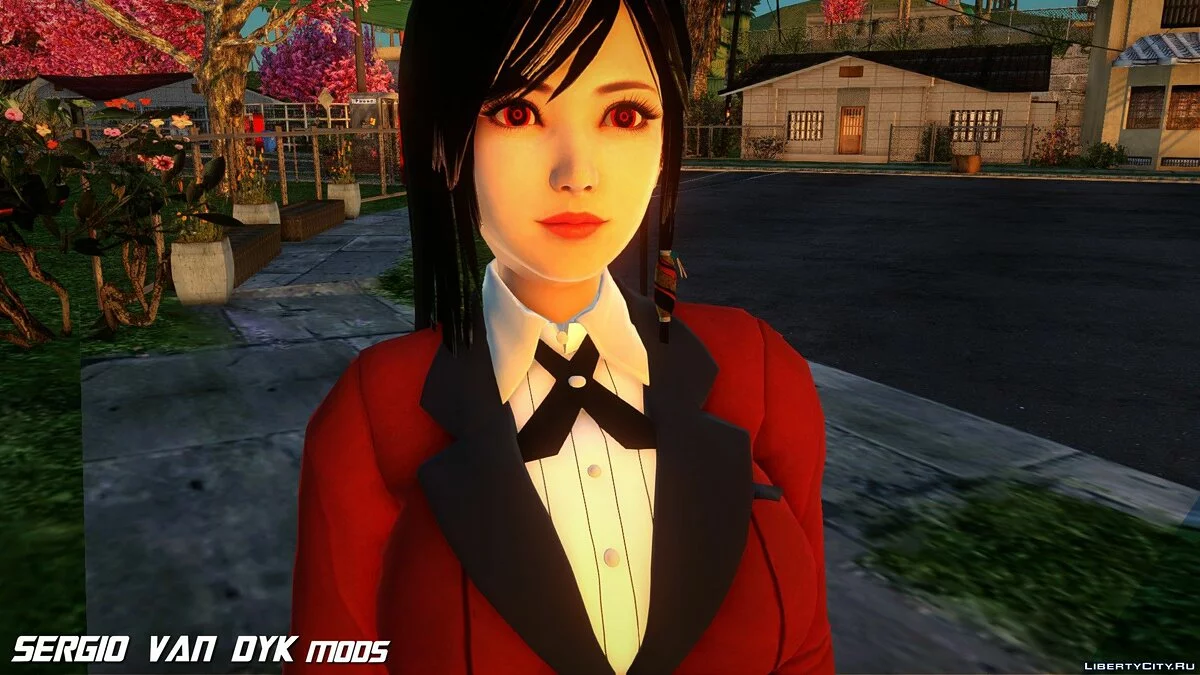 Кокоро в одежде Юмэко Джабами из Kakegurui / GTA San Andreas