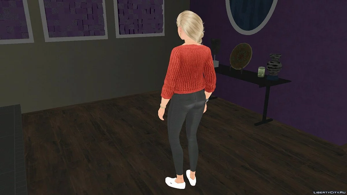 Лана в повседневной одежде из Sims 4 / GTA San Andreas