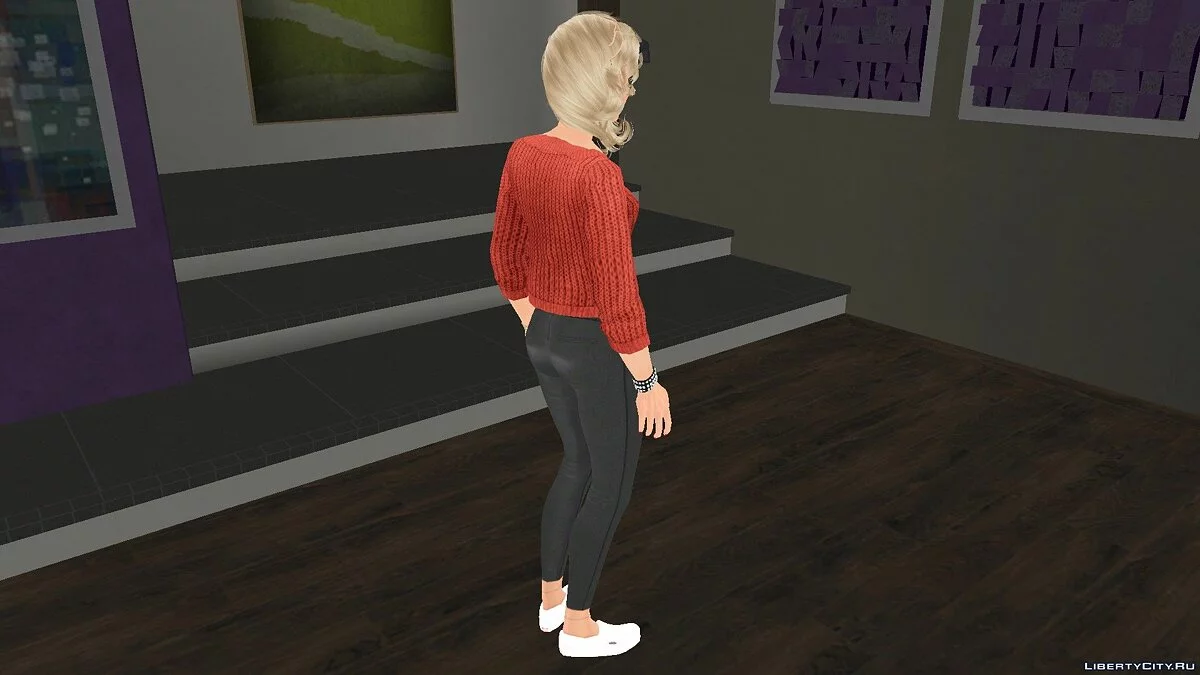Лана в повседневной одежде из Sims 4 / GTA San Andreas