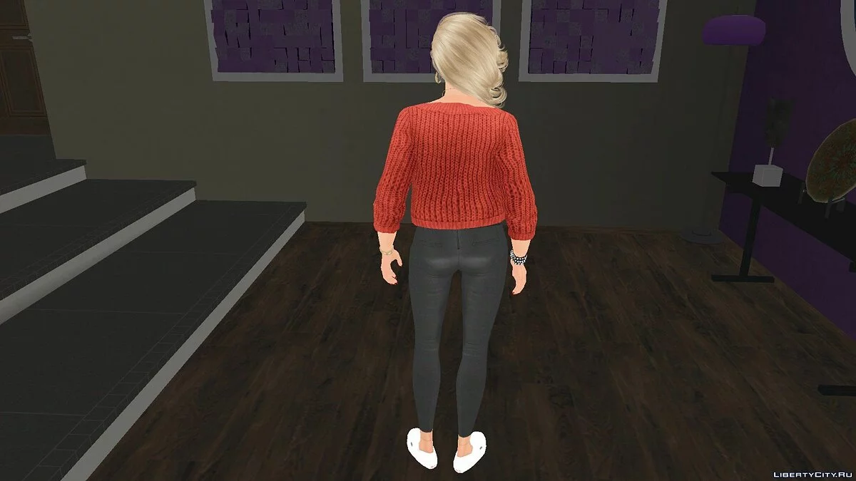 Лана в повседневной одежде из Sims 4 / GTA San Andreas