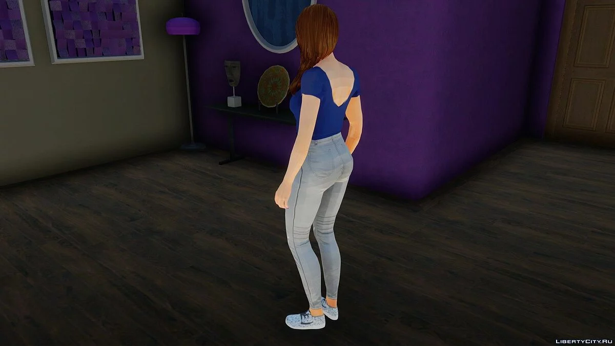Лана в повседневной одежде из Sims 4 / GTA San Andreas