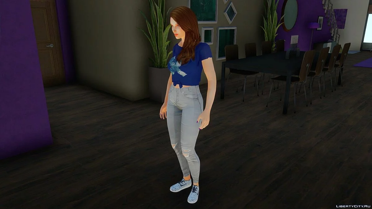 Лана в повседневной одежде из Sims 4 / GTA San Andreas