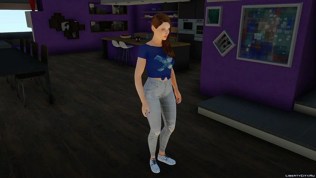 Лана в повседневной одежде из Sims 4 / GTA San Andreas