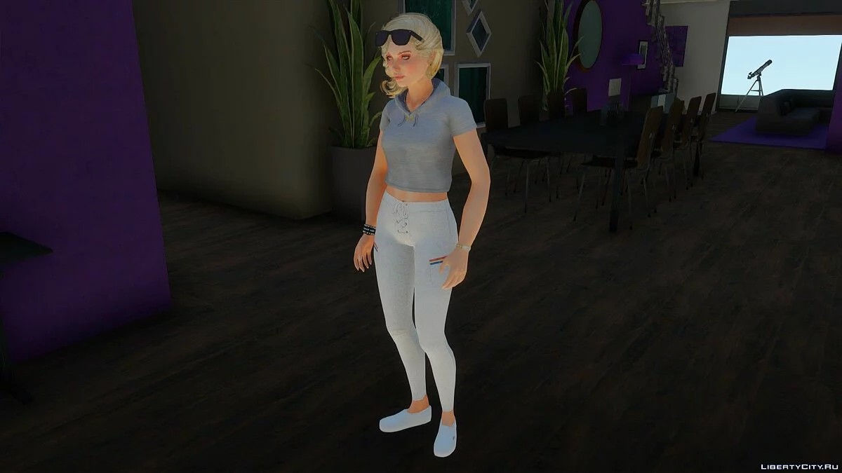 Лана в спортивной одежде из Sims 4 / GTA San Andreas