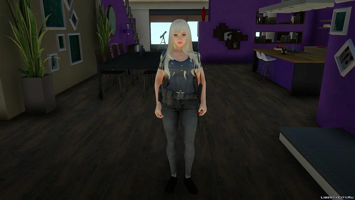 Мэй Ширануи в полицейской форме / GTA San Andreas