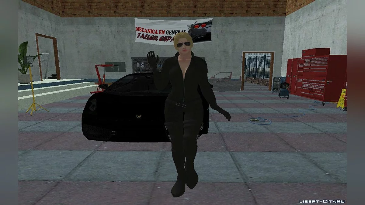 Нина Уильямс из Tekken 7 в кожаном наряде / GTA San Andreas